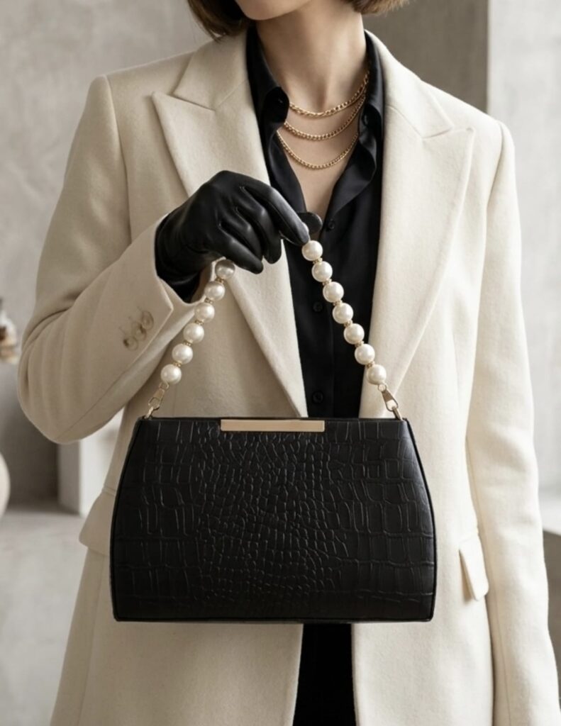 Pearl handle handbags