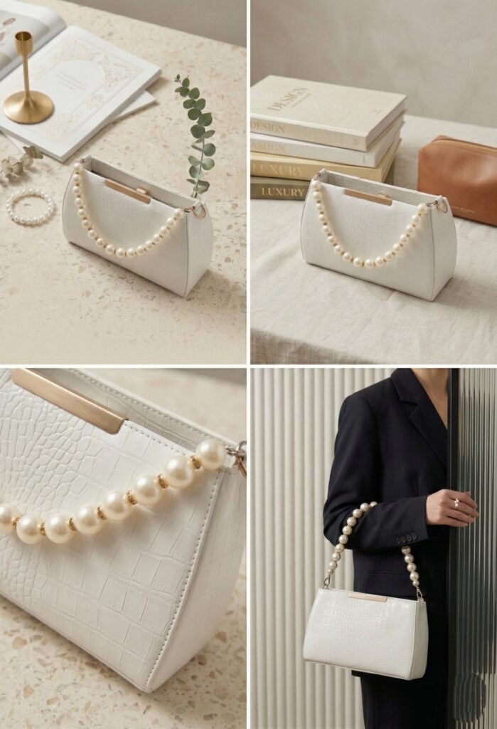 luxury premium pearl handle handbags
