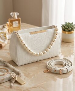 modern luxury pearl handle handbags