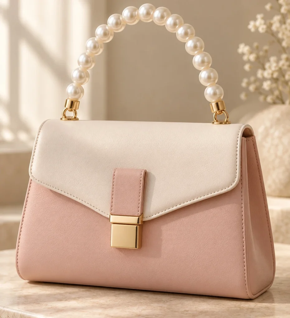 Pearl handle handbag