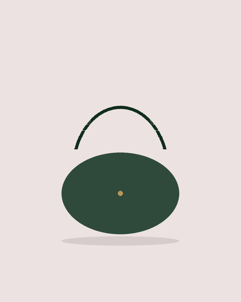 Sculpted Baguette handbag, angle view (placeholder image)