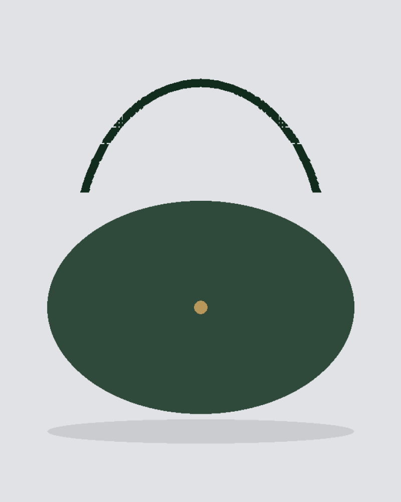 Sculpted Baguette handbag, close view (placeholder image)