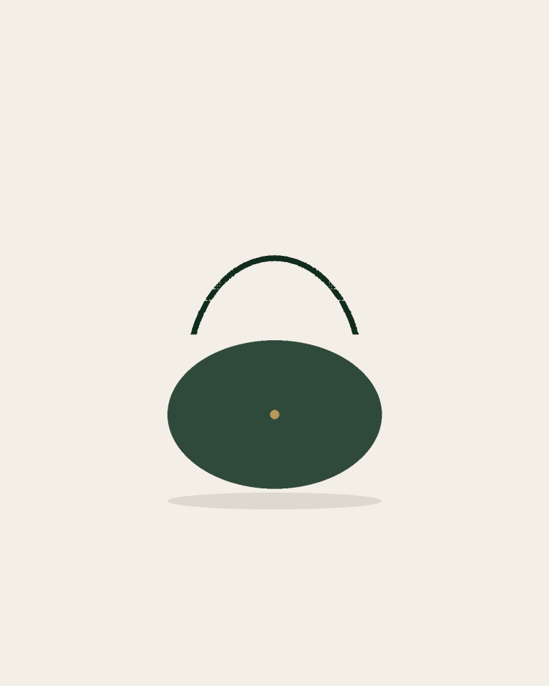 Sculpted Baguette handbag, studio view (placeholder image)