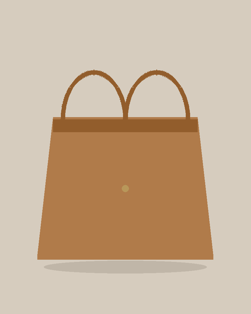 Structured Work Tote handbag, side view (placeholder image)