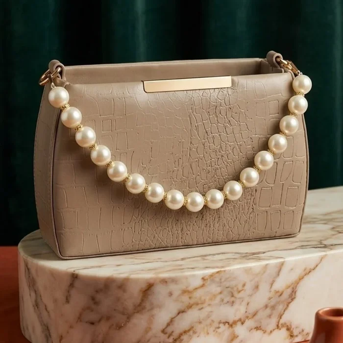 The Pearl Croco Handbag handbag by Zhenova