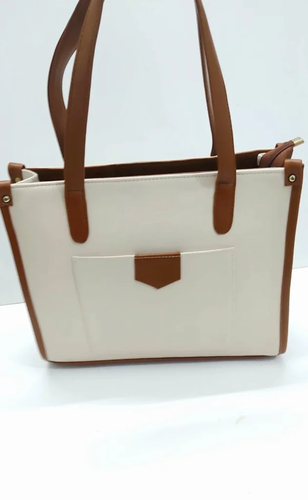 The Cream & Tan Tote handbag by Zhenova