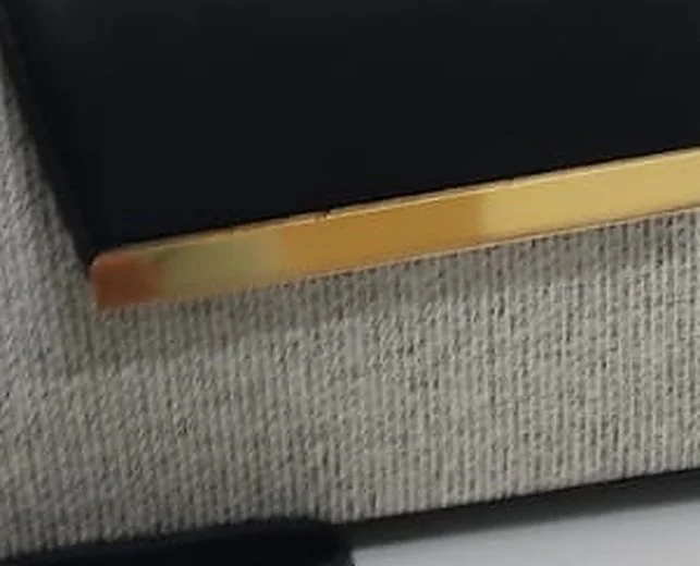 The Textured Sling Bag - Gold flap plate