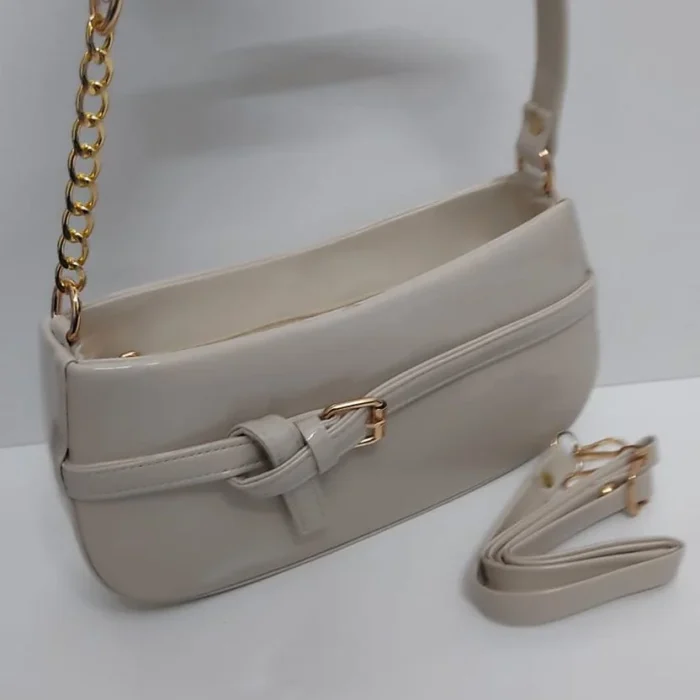 The Patent Buckle Bag handbag by Zhenova