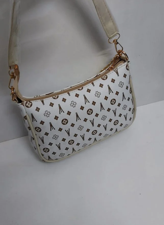The Monogram Chain Bag - Back view, zip top