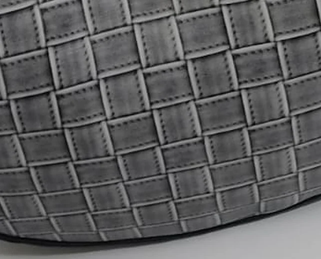 The Checked Moon Bag - Checked texture
