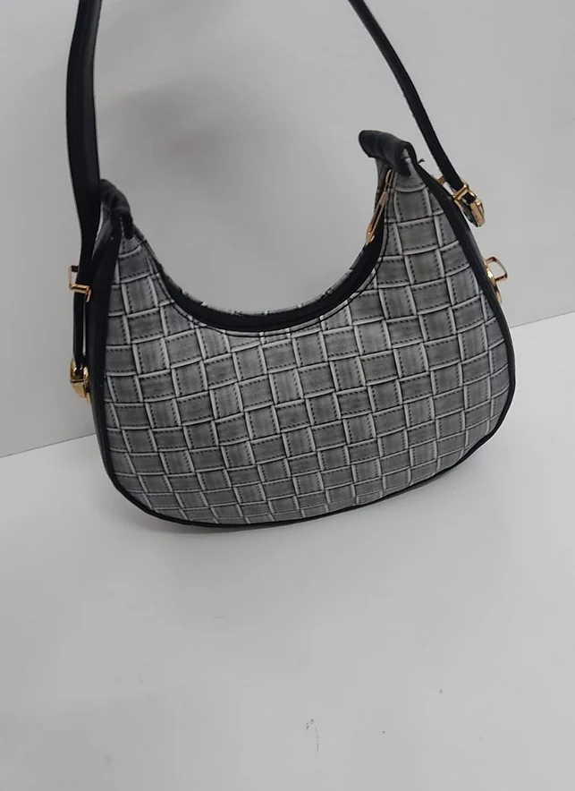 The Checked Moon Bag - Front view