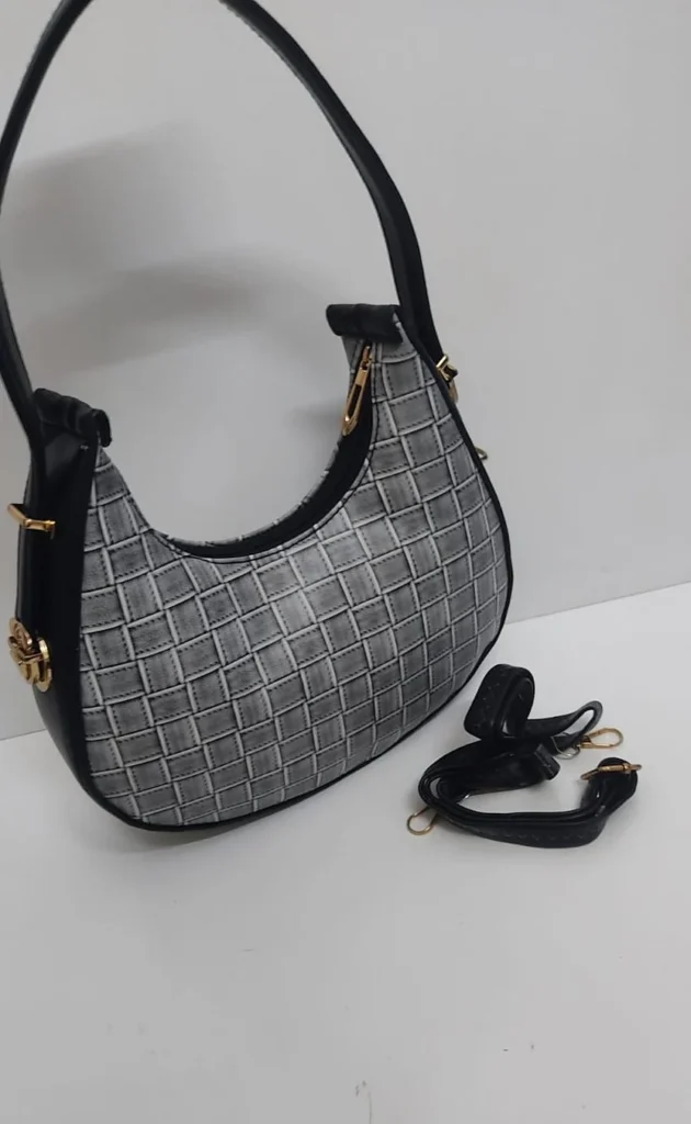 The Checked Moon Bag handbag by Zhenova