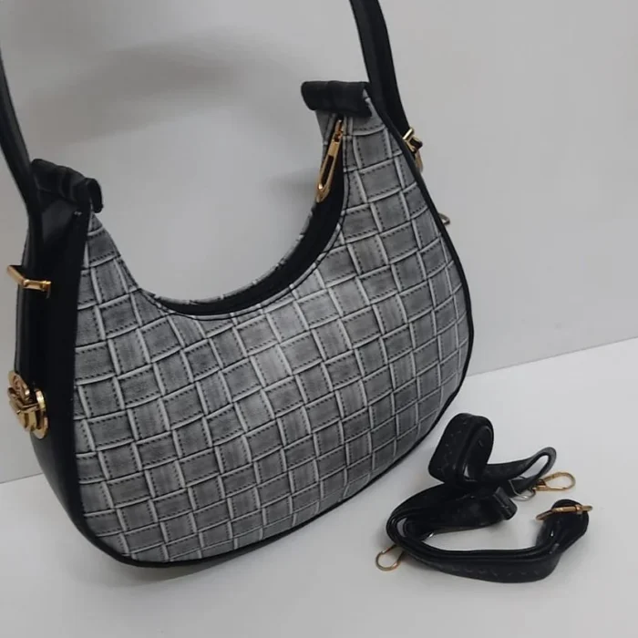 The Checked Moon Bag handbag by Zhenova