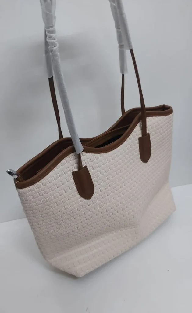 The Woven Charm Tote handbag by Zhenova