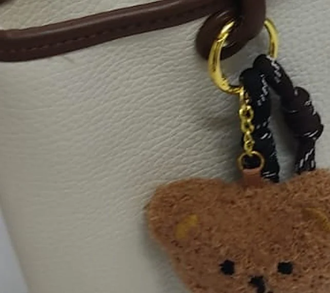 The Teddy Charm Tote - Teddy bag charm